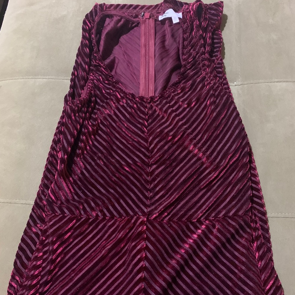 Maroon velvet pencil dress